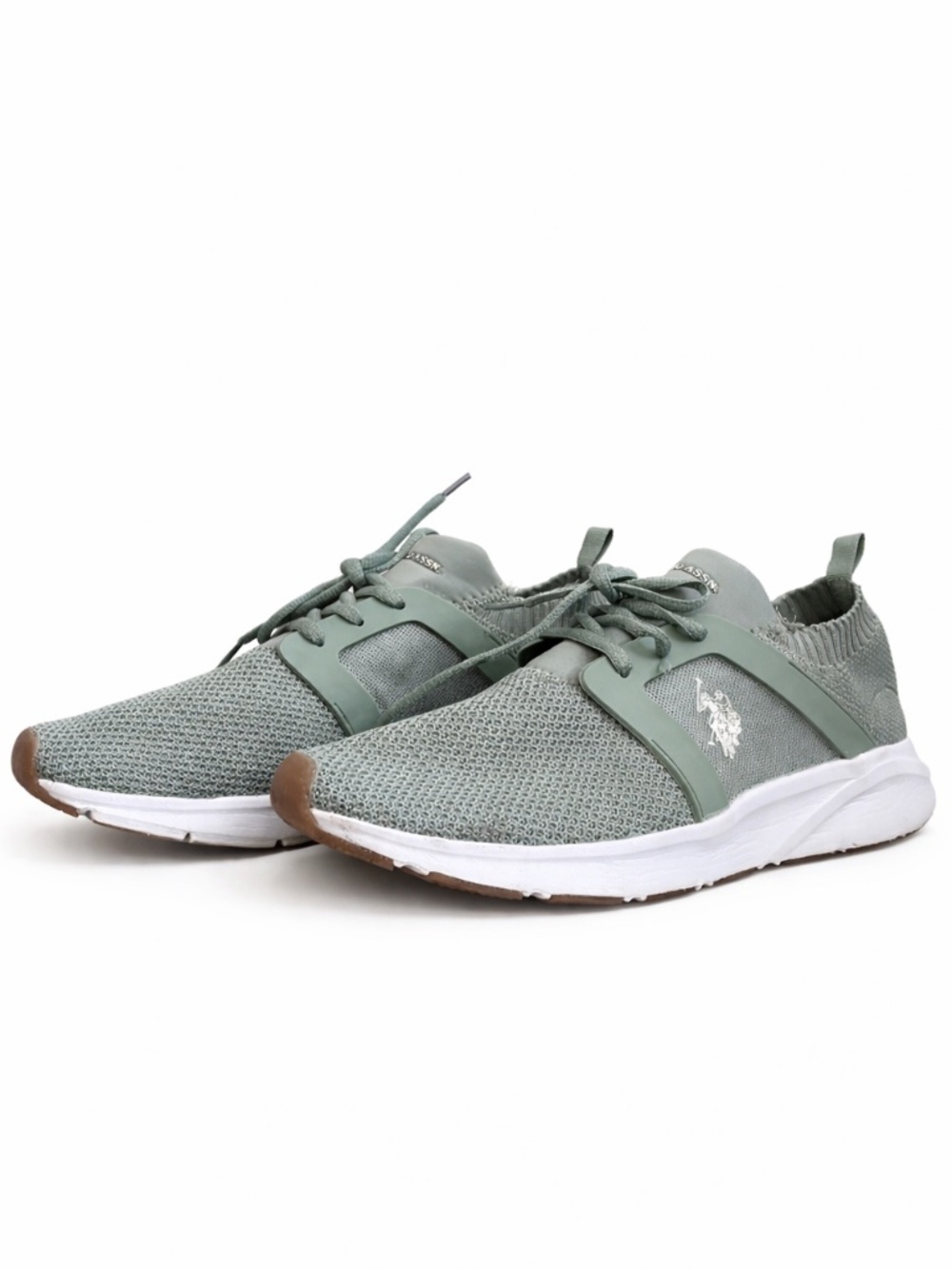 U.S. Polo Assn. Sage Green Knit Athletic Shoes – Size 10 EUC
